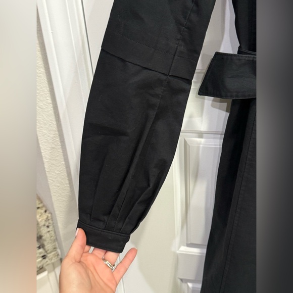 Mackage Women’s Black Belted Mid Double Breasted Trench Coat - Picture 8 of 13